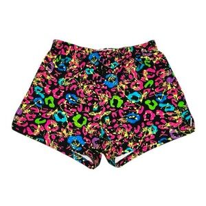 early 2010s Soffe rainbow leopard printed cotton shorts